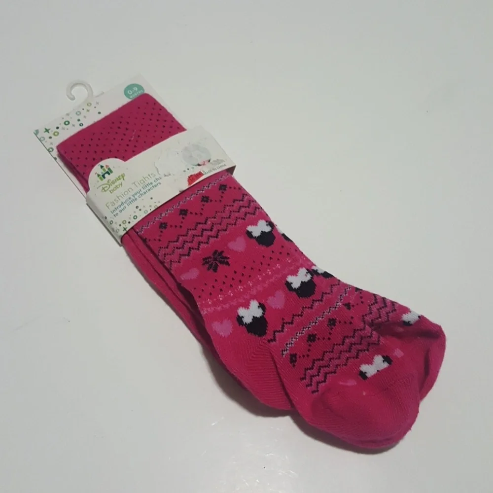 Disney Minnie Mouse Fashion Tights-bright pink